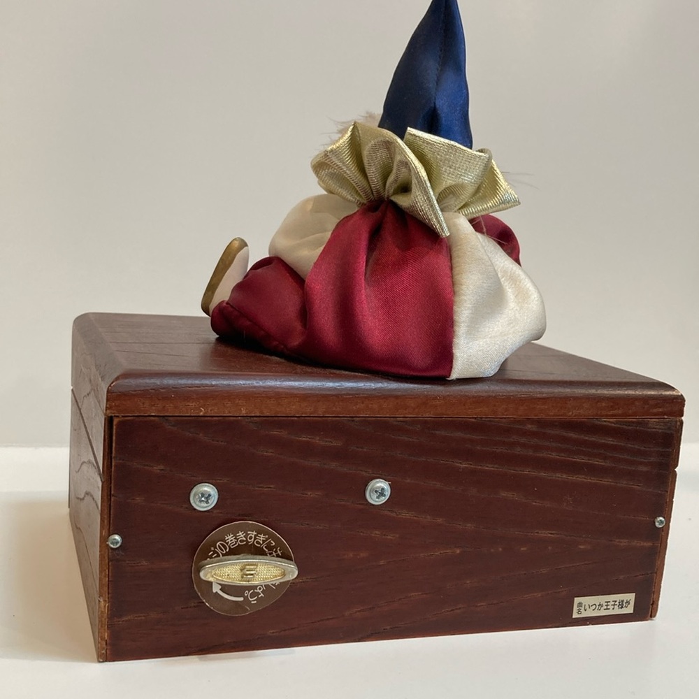 Vintage Japan Little Puff Motorized Musical Jewelry Box with Clown WORKS! - Picture 7 of 14